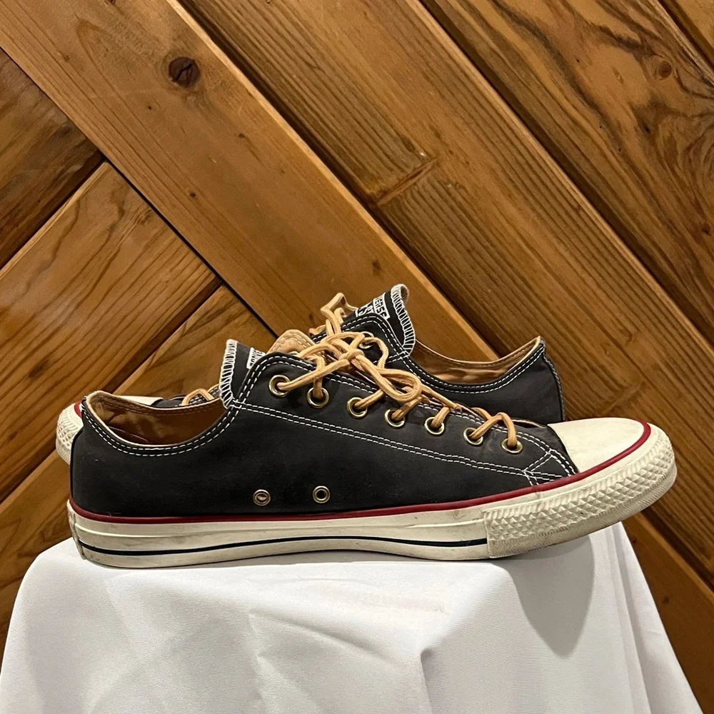 Converse charcoal grey and cream Low-Top Sneakers - Picture 7 of 11